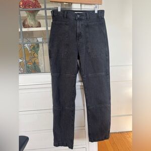 Madewell The 90s Straight Leg Utility Jean / Camplin Wash Black Casual